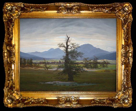 framed  Caspar David Friedrich Landscape with Solitary Tree, ta009-2